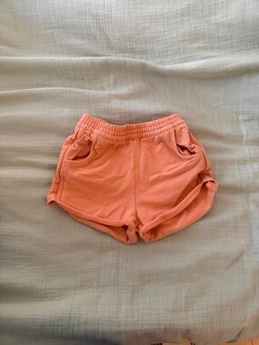 Hanna Andersson Peach-Orange Elastic Waist Shorts